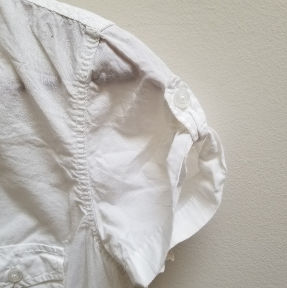 H&M short sleeve white button shirt - Picture 4 of 6